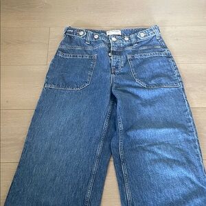 We The Free Dark Blue Flare Jeans